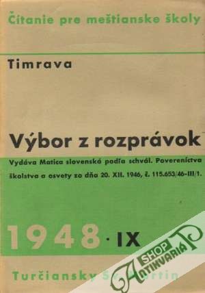 Výbor z rozprávok IX./1948 - Timrava Božena Slančíkova
