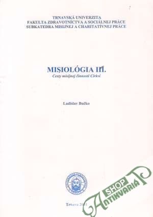 Misiológia III. - Bučko Ladislav