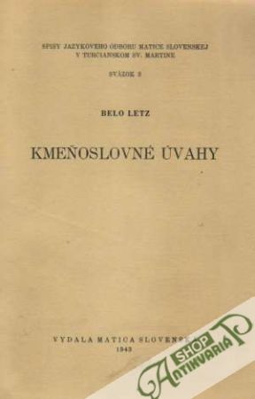 Kmeňoslovné úvahy - Letz Belo