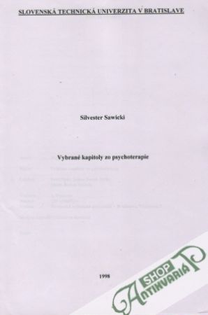 Vybrané kapitoly zo psychoterapie - Sawicki Silvester
