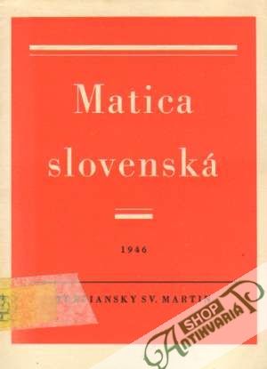 Matica slovenská - Krčméry / Marták / Pasiar