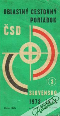 Oblastný cestovný poriadok ČSD 1973-1974 - Kolektív autorov