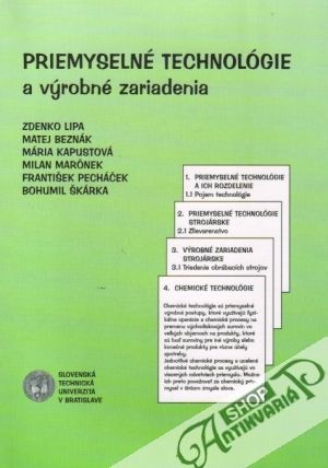 Priemyselné technológie a výrobné zariadenia - Lipa Zdenko a kolektív