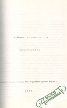 Misiológia - Stanček Ľubomír
