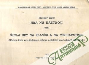 Hra na nástroji (škola hry na klavíri a na miniharmóniu) - Burgr Miroslav