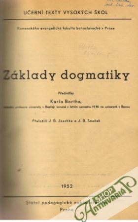 Základy dogmatiky - Bartha Karel