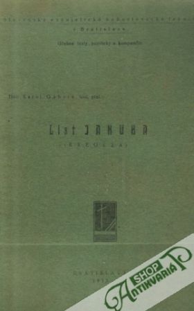 List Jakuba (Exegéza) - Gábriš Karol