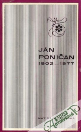 Ján Poničan (1902-1977) - Rosenbaum Karol