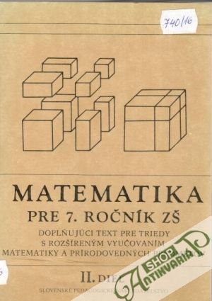 Matematika pre 7. ročník ZŠ - II. časť - Šedivý Ondrej a kolektív