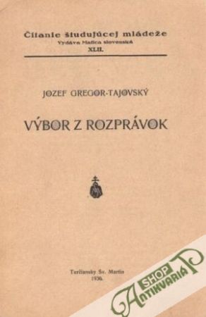 Výbor z rozprávok - Tajovský Jozef Gregor