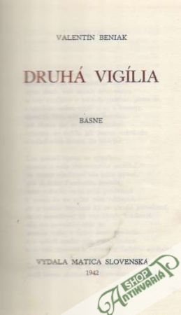 Druhá vigília - Beniak Valentín