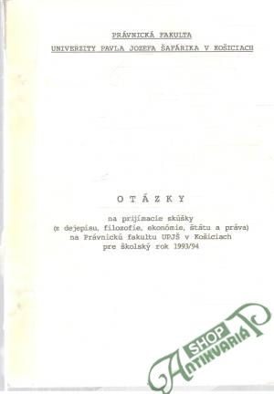 Otázky na prijímacie skúšky.... - Kolektív autorov