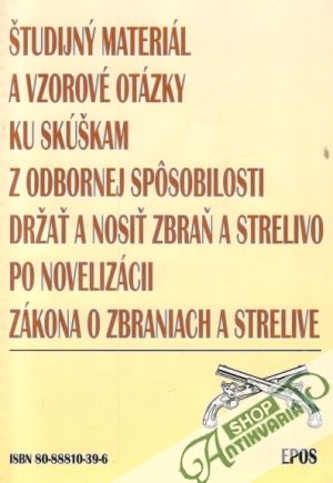 Zbraň a strelivo - Machajová Jozefína