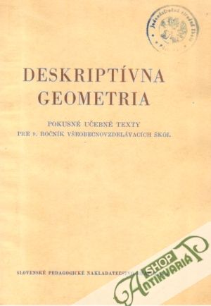 Deskriptívna geometria - Kraemer Emil