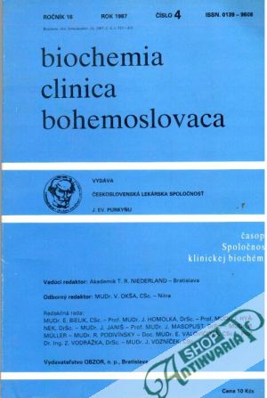 Biochemia clinica bohemoslovaca - Kolektív autorov