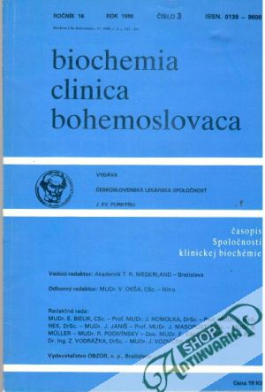 Biochemia clinica bohemoslovaca 3/1988 - Kolektív autorov