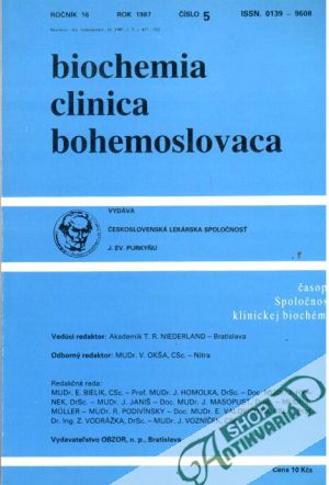 Biochemia clinica bohemoslovaca 5/1987 - Kolektív autorov