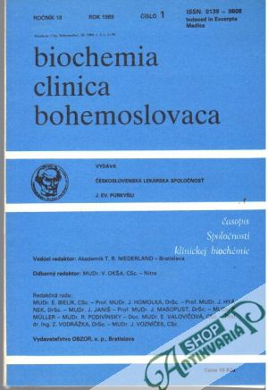 Biochemia clinica bohemoslovaca 1/1989 - Kolektív autorov