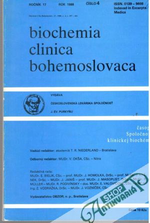Biochemia clinica bohemoslovaca 4/1988 - Kolektív autorov