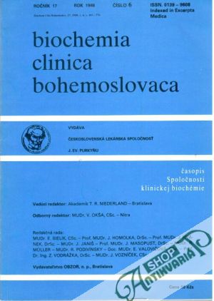 Biochemia clinica bohemoslovaca 6/1988 - Kolektív autorov