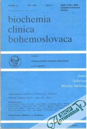 Biochemia clinica bohemoslovaca 6/1990 - Kolektív autorov