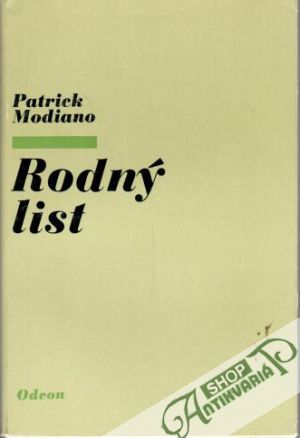 Rodný list - Modiano Patrick