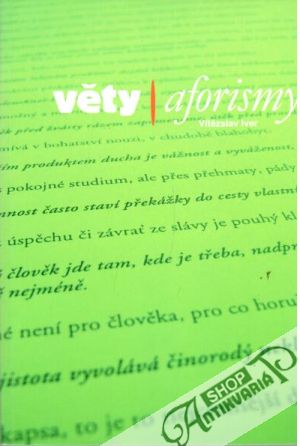 Věty/Aforismy - Iver Vítězslav