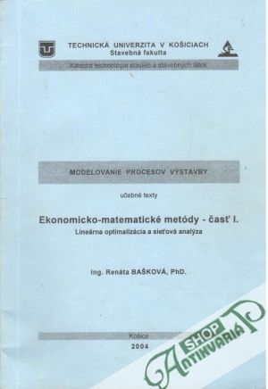 Ekonomicko - matematické metódy - časť I. - Bašková Renáta
