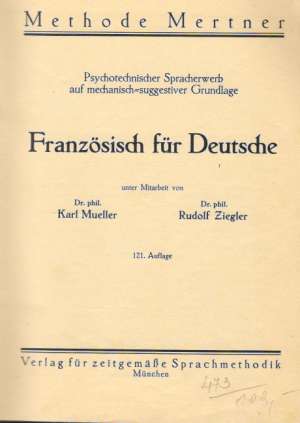 FRANZOSISCH FUR DEUTSCHE - Mueller/Ziegler