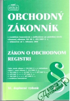 Obchodný zákonník, Zákon o obchodnom registri - Kolektív autorov