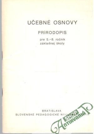 Učebné osnovy - prírodopis - Vaščurová Irena
