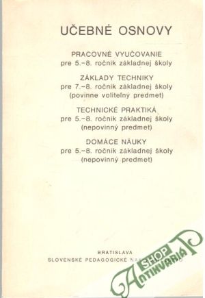 Učebné osnovy - pracovné vyučovanie - Sýkorová Magda