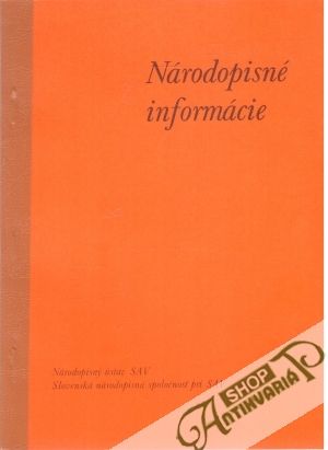 Národopisné informácie 1/1986 - Kolektív autorov