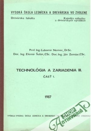 Technológia a zariadenia III. - Nemec Ľ, a kolektív