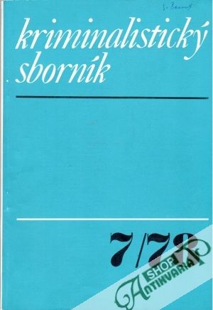 Kriminalistický sborník 7/1978 - Kolektív autorov