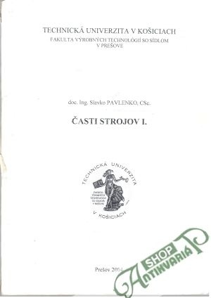 Časti strojov I. - Pavlenko Slavko