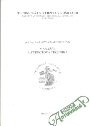 Manažér a výpočtová technika - Novák - Marcinčin Jozef