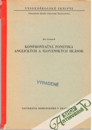 Konfrontačná fonetika anglických a slovenských hlások - Lenhardt Ján