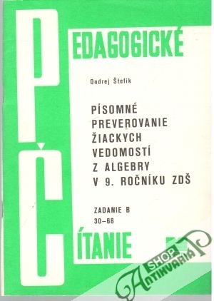 Pedagogické čítanie - Štefík Ondrej