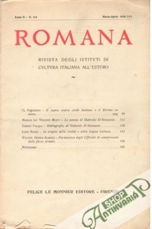Romana - Anno II - N. 3-4 - Kolektív autorov