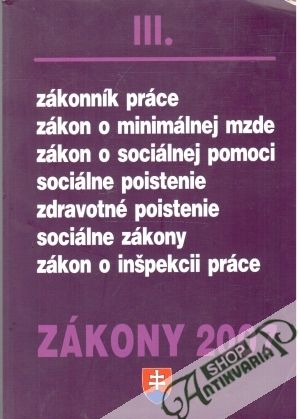 Zákony 2007 - III. - Kolektív autorov