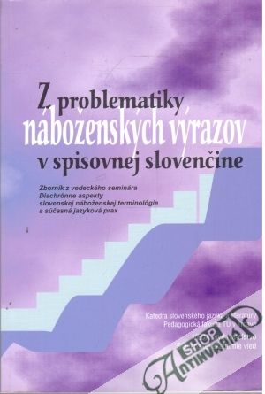 Z problematiky náboženských výrazov v spisovnej slovenčine - Kolektív autorov