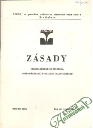 Zásady chozrasčotného riadenia hospodárskeho strediska maloobchodu - Kolektív autorov