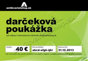 Darčeková poukážka - 40 €