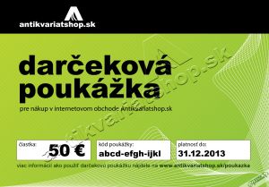 Darčeková poukážka - 50 €