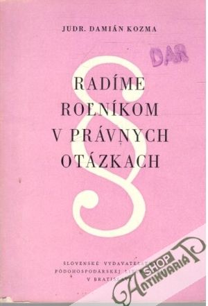 Radíme roľníkom v právnych otázkach - Kozma Damián