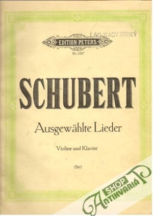 Schubert - Ausgewählte Lieder - Sitt Hans