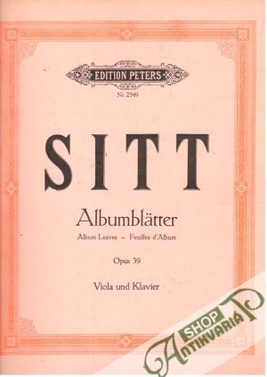 Sitt - Albumblätter op. 39 - Kolektív autorov