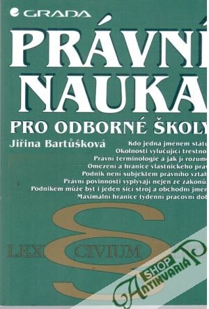 Právní nauka pro odborné školy - Bartůšková Jiřina