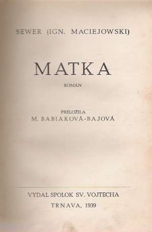 MATKA - Maciejowski S. I.